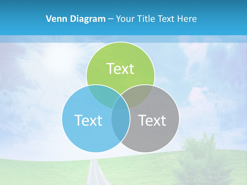 Transportation Cloudscape Sun PowerPoint Template