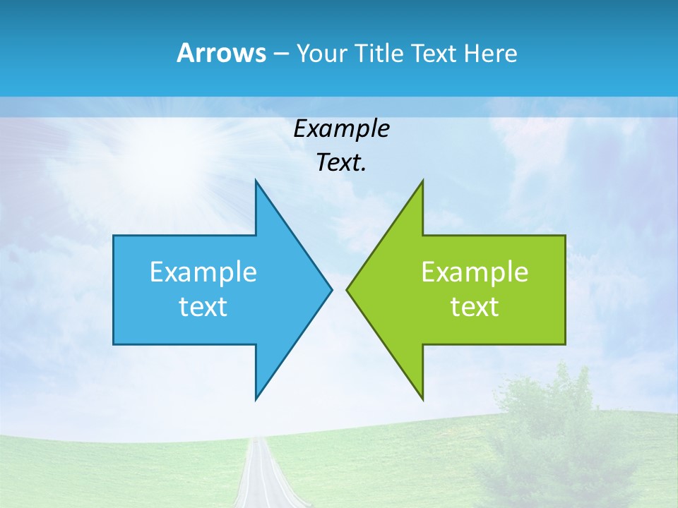 Transportation Cloudscape Sun PowerPoint Template