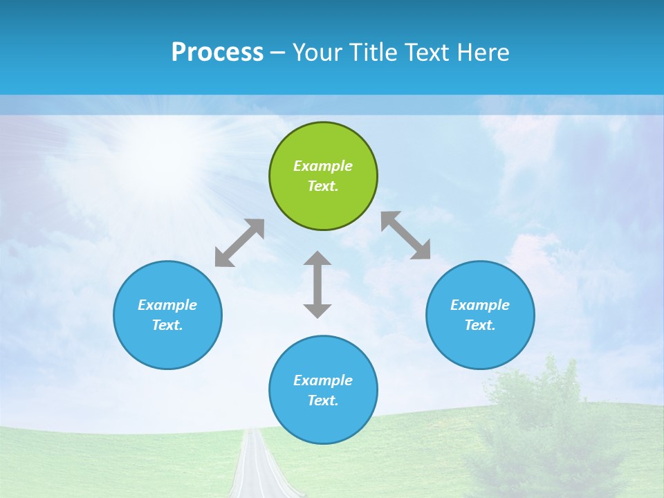Transportation Cloudscape Sun PowerPoint Template
