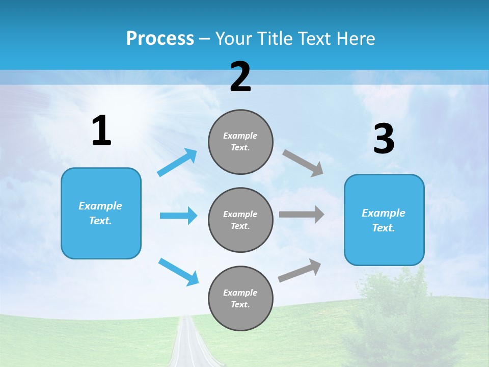 Transportation Cloudscape Sun PowerPoint Template