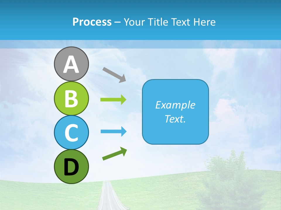 Transportation Cloudscape Sun PowerPoint Template