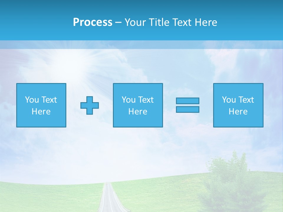 Transportation Cloudscape Sun PowerPoint Template