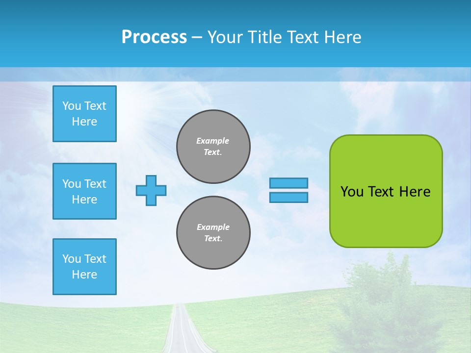 Transportation Cloudscape Sun PowerPoint Template