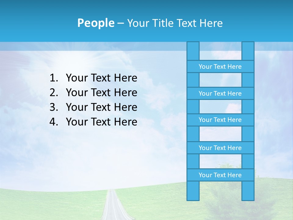Transportation Cloudscape Sun PowerPoint Template