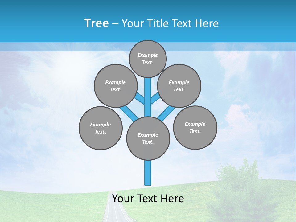 Transportation Cloudscape Sun PowerPoint Template