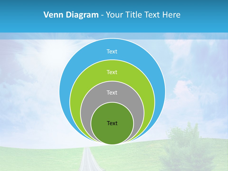 Transportation Cloudscape Sun PowerPoint Template