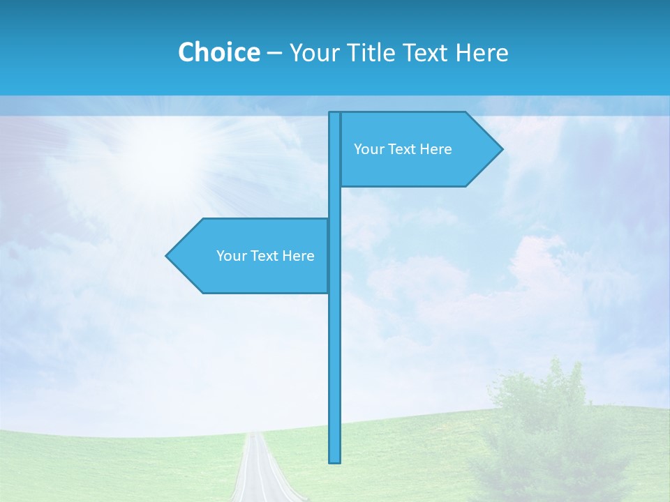 Transportation Cloudscape Sun PowerPoint Template
