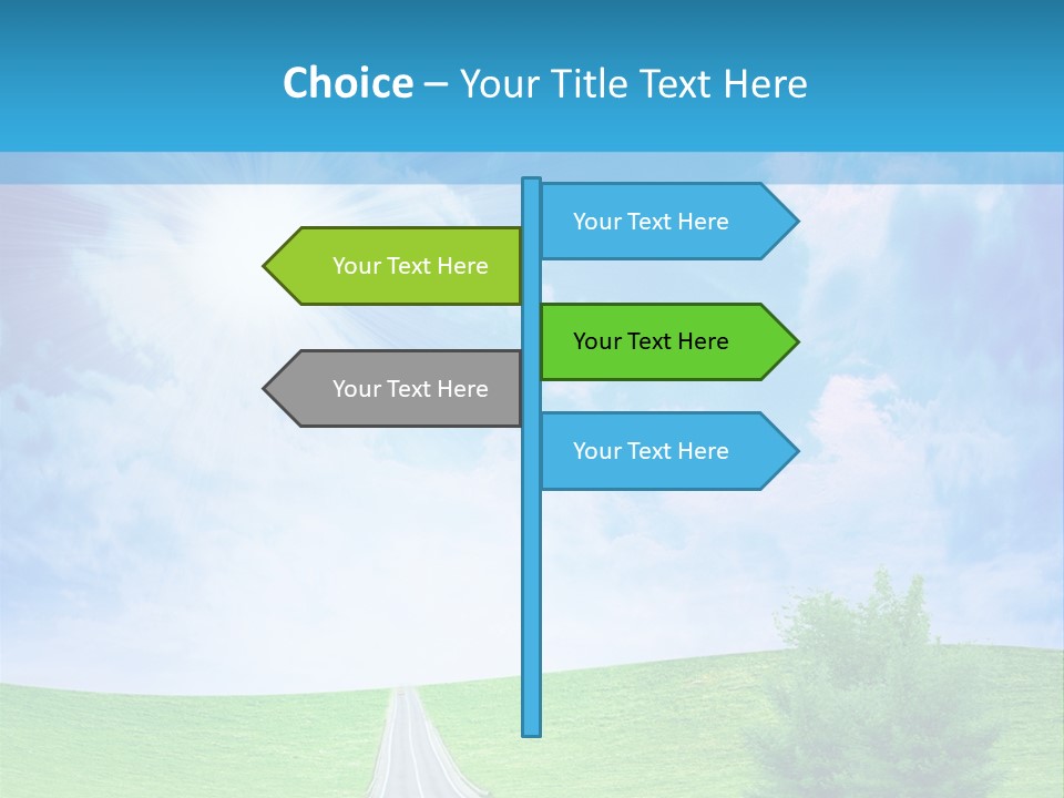 Transportation Cloudscape Sun PowerPoint Template