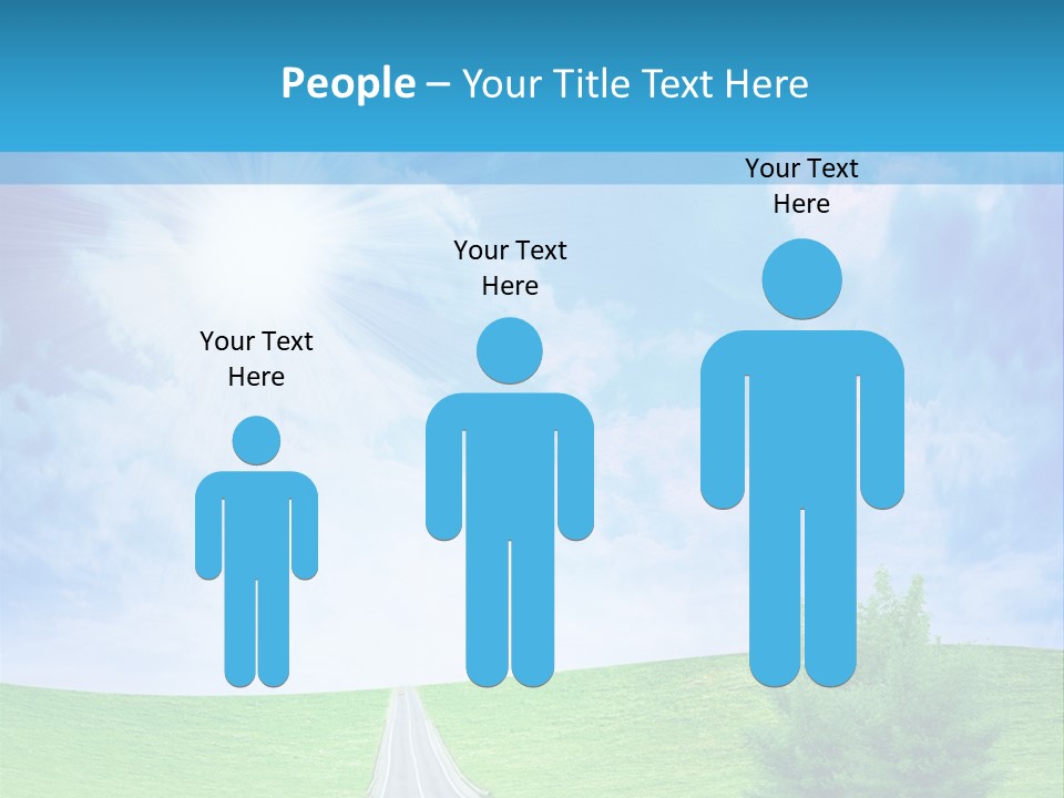 Transportation Cloudscape Sun PowerPoint Template