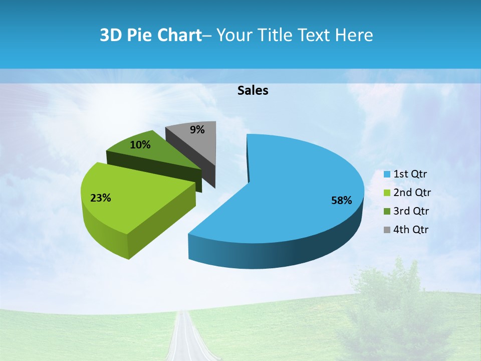 Transportation Cloudscape Sun PowerPoint Template