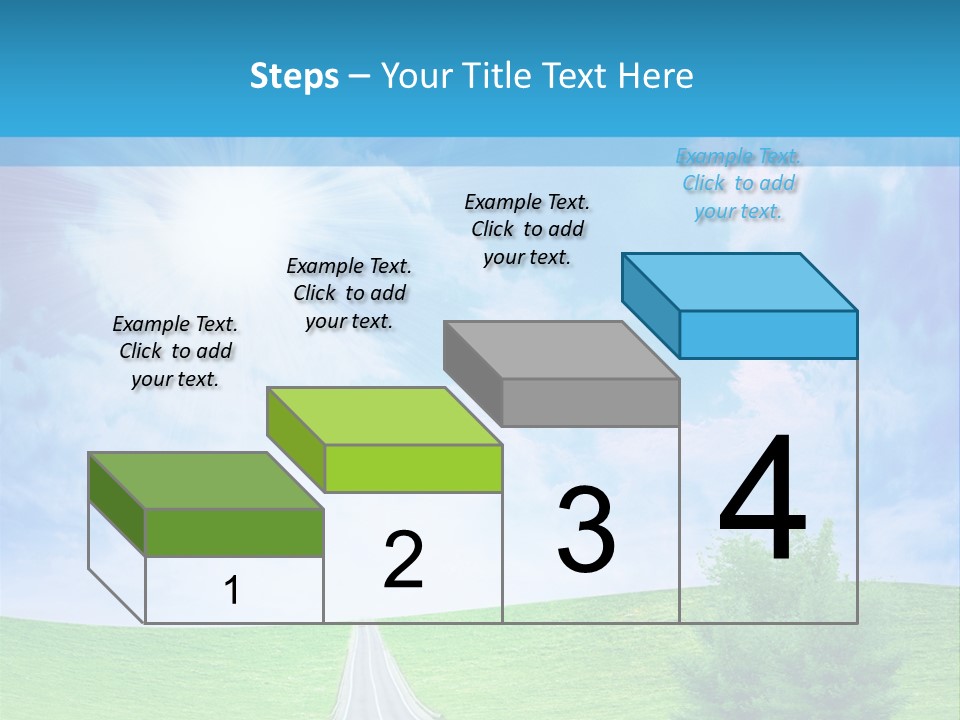 Transportation Cloudscape Sun PowerPoint Template