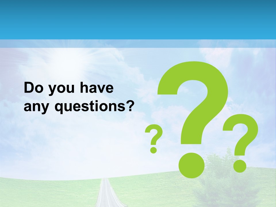 Transportation Cloudscape Sun PowerPoint Template