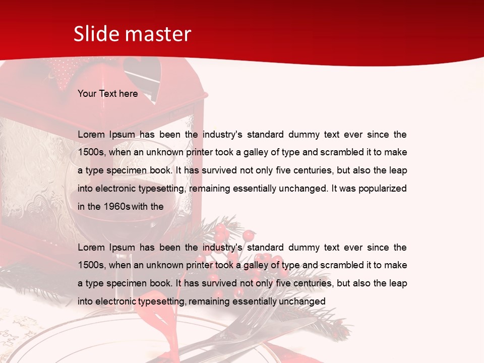 Silverware Plate White PowerPoint Template