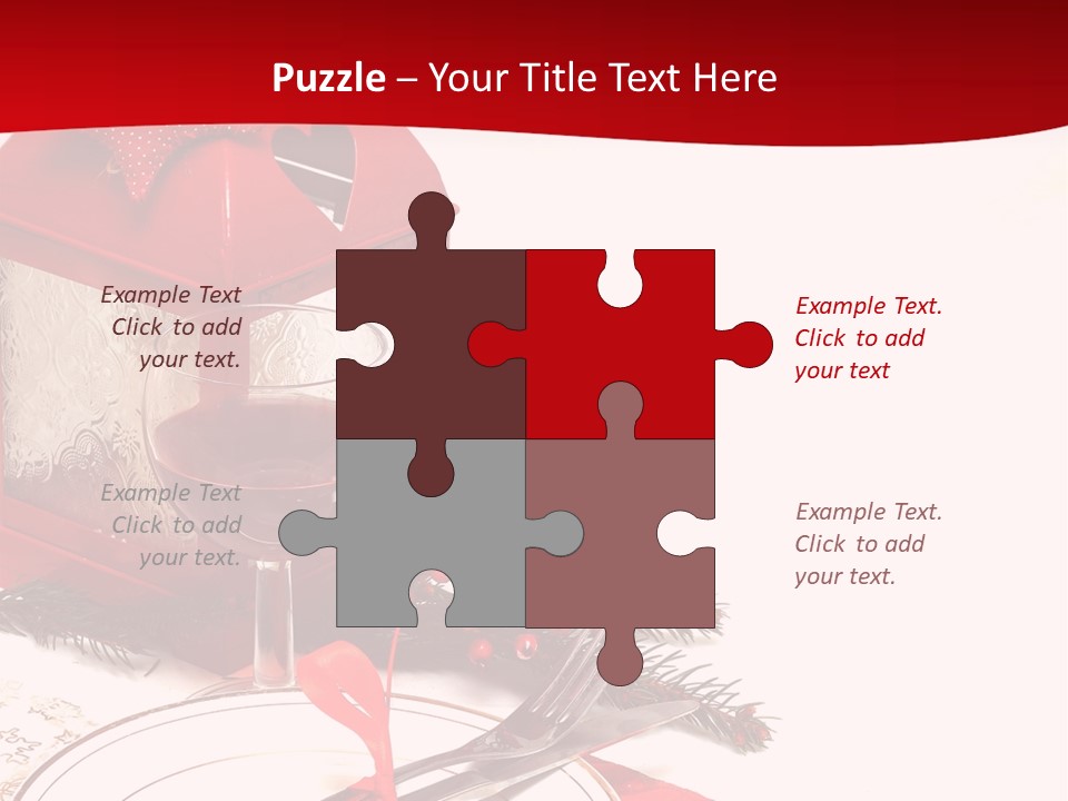 Silverware Plate White PowerPoint Template