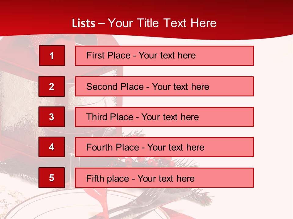 Silverware Plate White PowerPoint Template