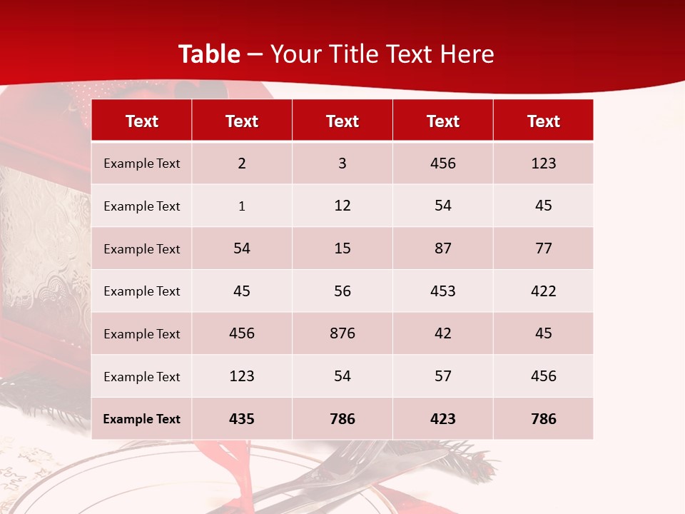 Silverware Plate White PowerPoint Template