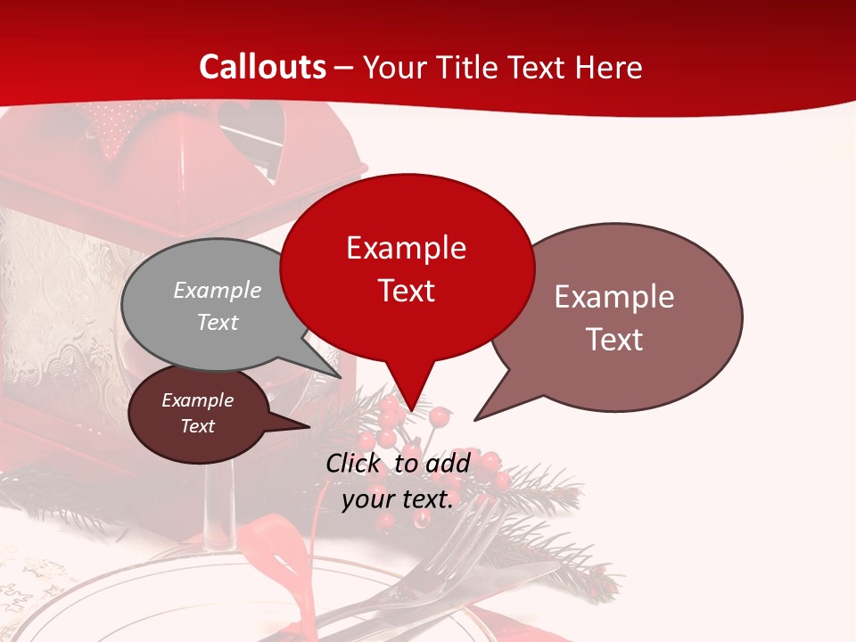 Silverware Plate White PowerPoint Template