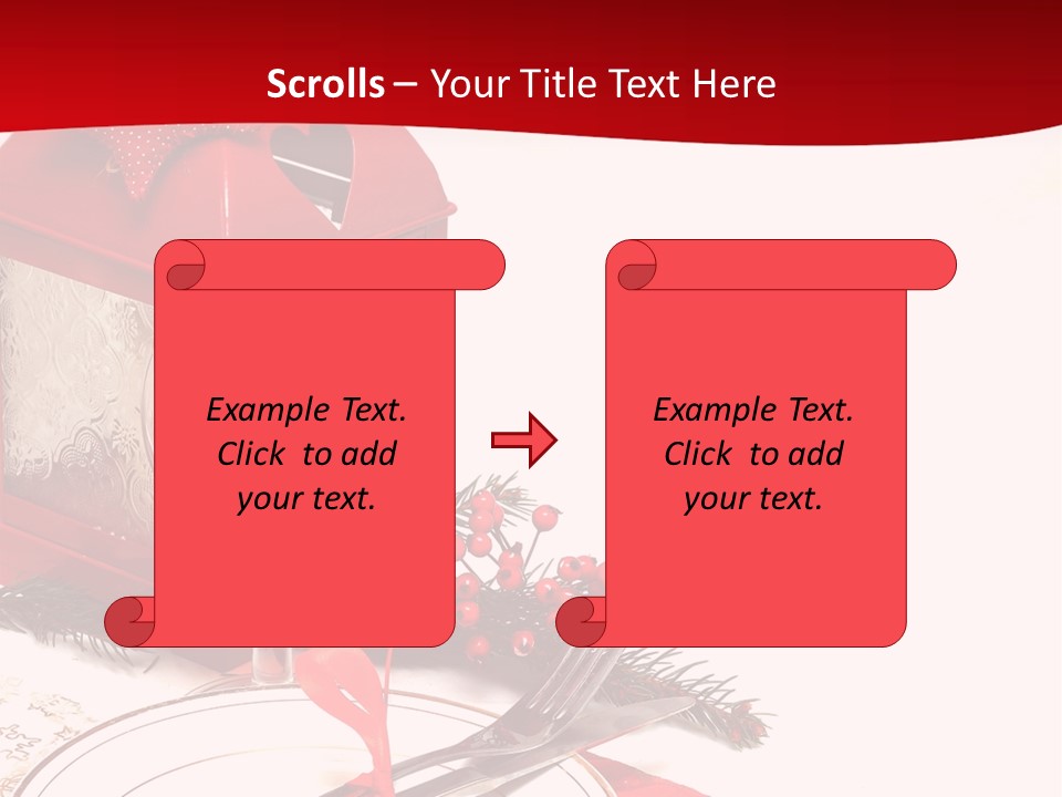 Silverware Plate White PowerPoint Template