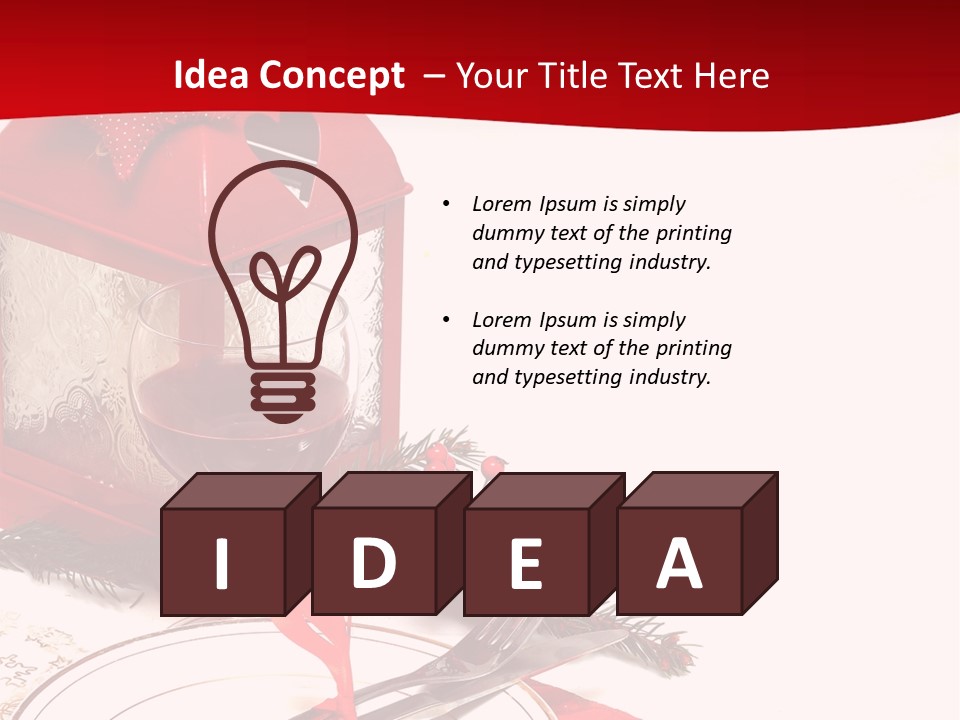 Silverware Plate White PowerPoint Template