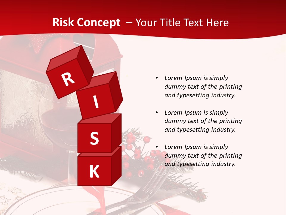 Silverware Plate White PowerPoint Template