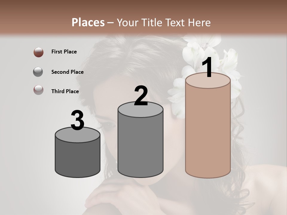 Hairstyle Caucasian Beauty PowerPoint Template