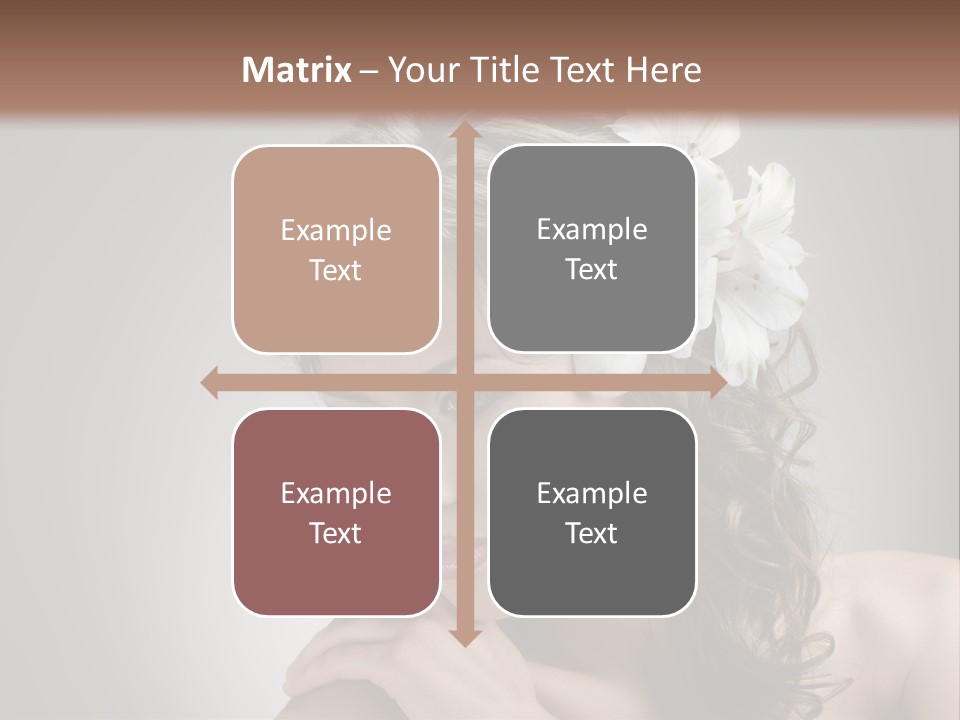 Hairstyle Caucasian Beauty PowerPoint Template