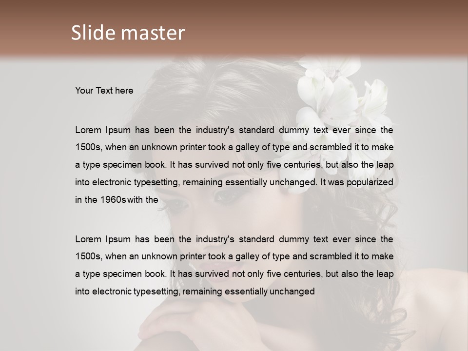 Hairstyle Caucasian Beauty PowerPoint Template