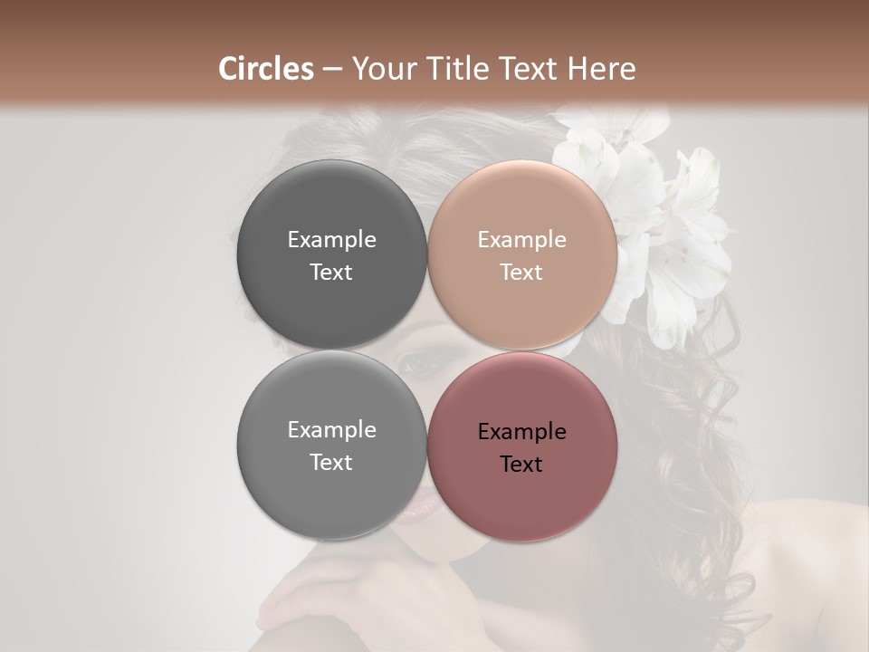 Hairstyle Caucasian Beauty PowerPoint Template