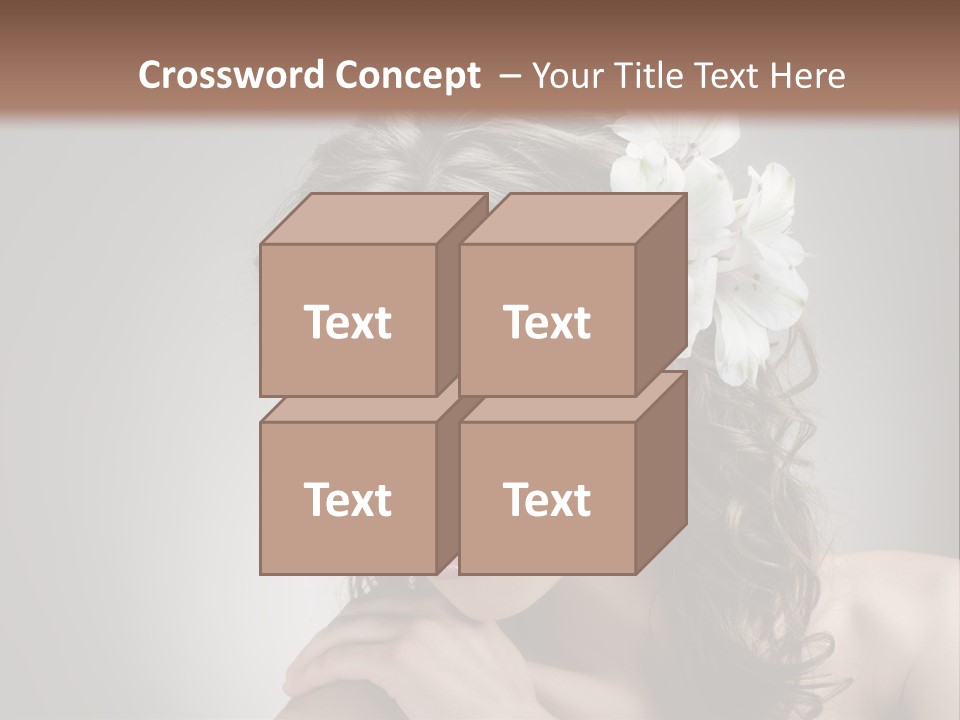 Hairstyle Caucasian Beauty PowerPoint Template