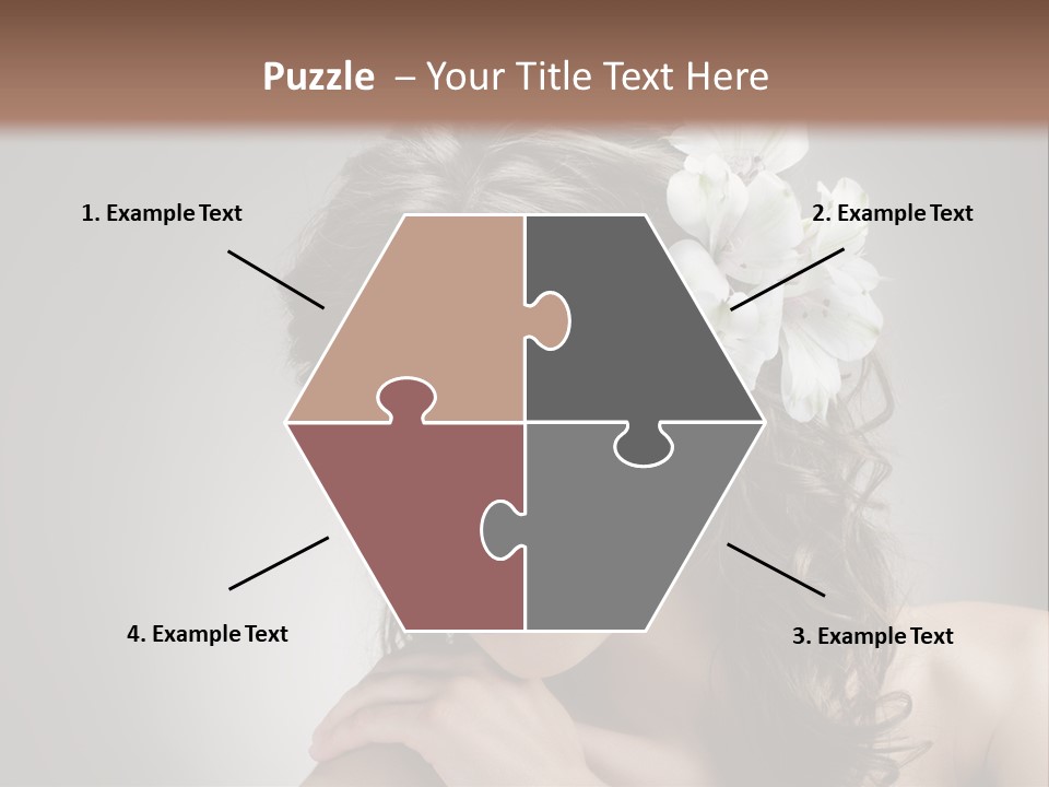 Hairstyle Caucasian Beauty PowerPoint Template