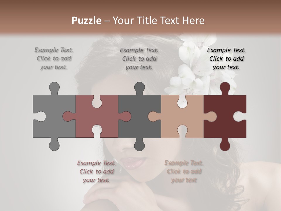 Hairstyle Caucasian Beauty PowerPoint Template