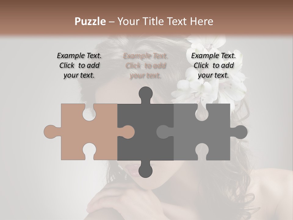 Hairstyle Caucasian Beauty PowerPoint Template