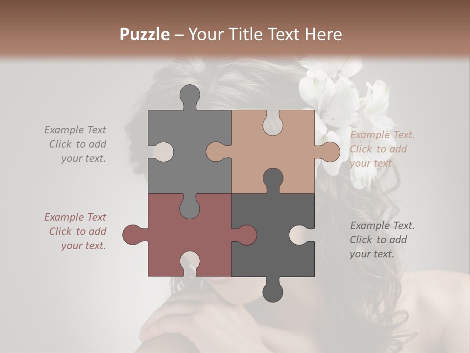 Hairstyle Caucasian Beauty PowerPoint Template