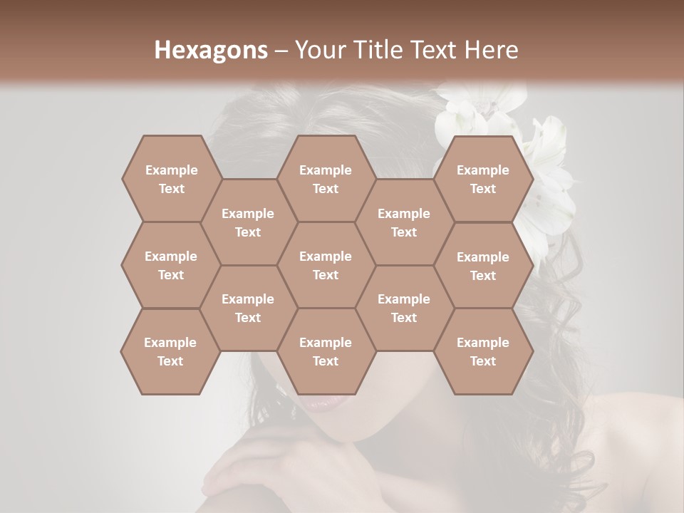 Hairstyle Caucasian Beauty PowerPoint Template