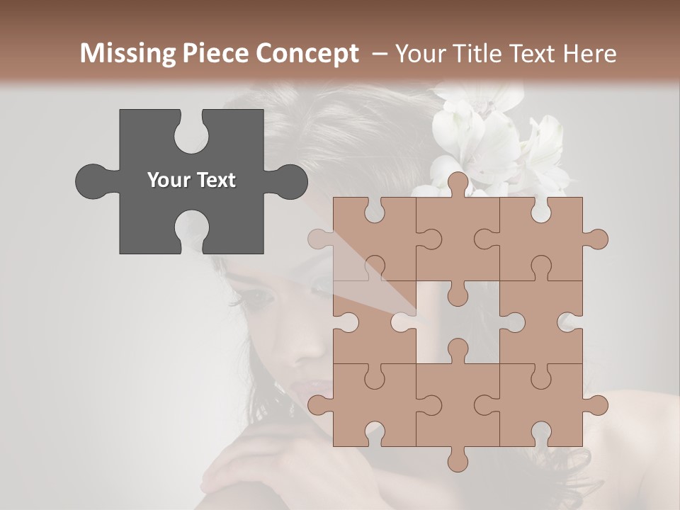 Hairstyle Caucasian Beauty PowerPoint Template