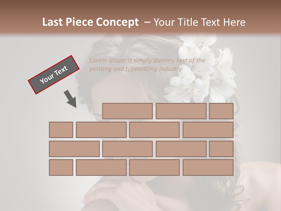 Hairstyle Caucasian Beauty PowerPoint Template