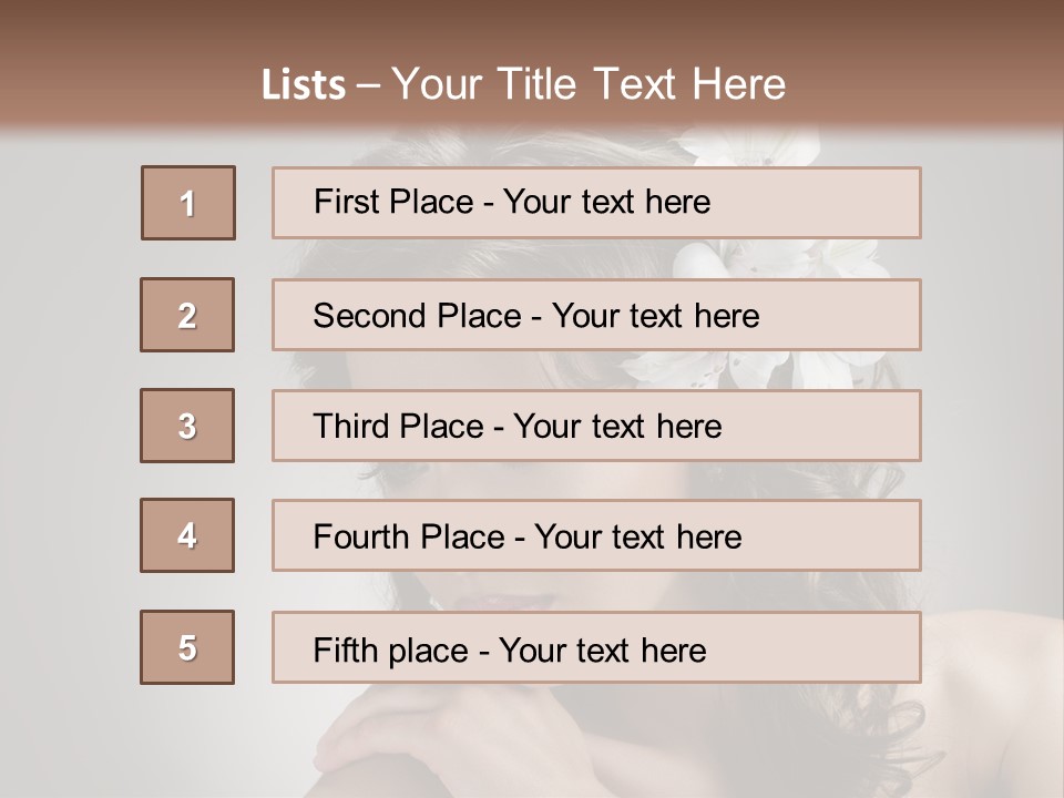 Hairstyle Caucasian Beauty PowerPoint Template