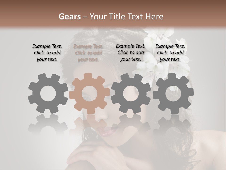 Hairstyle Caucasian Beauty PowerPoint Template