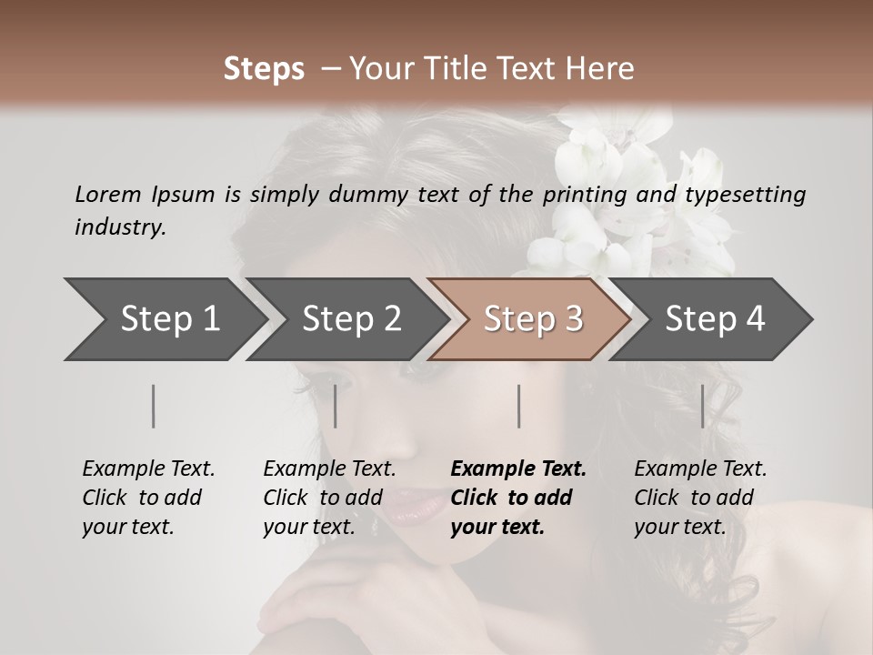 Hairstyle Caucasian Beauty PowerPoint Template