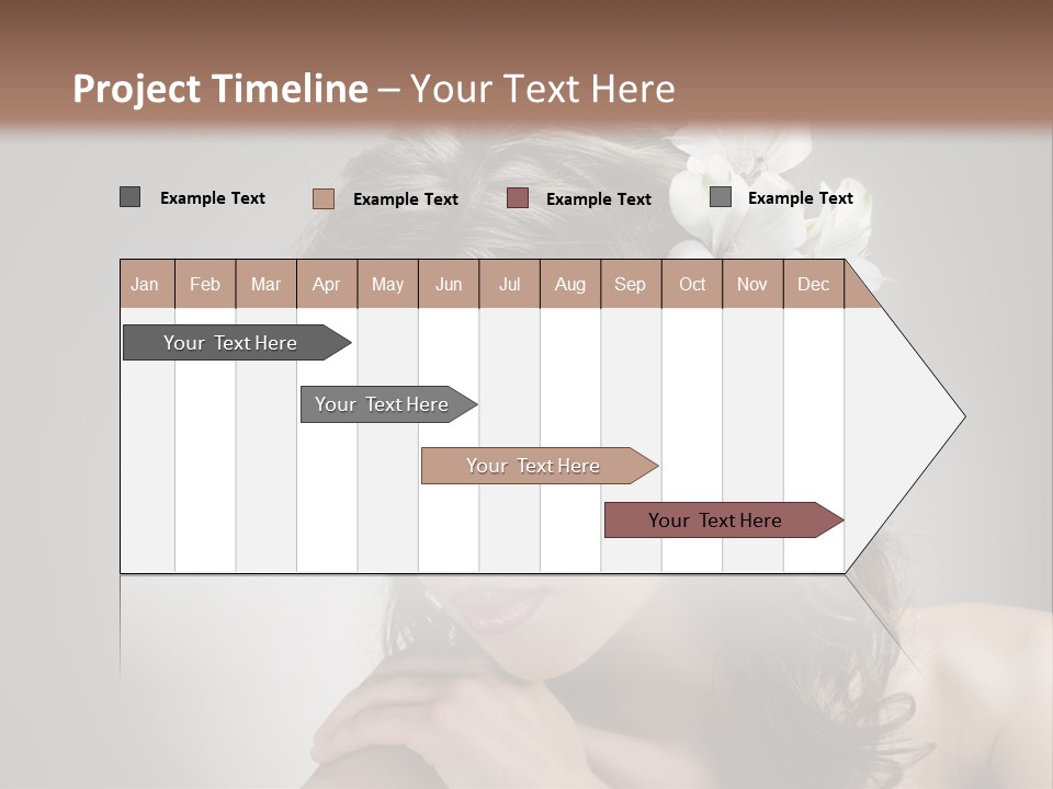 Hairstyle Caucasian Beauty PowerPoint Template