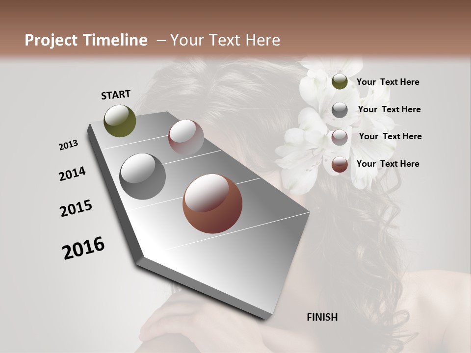 Hairstyle Caucasian Beauty PowerPoint Template