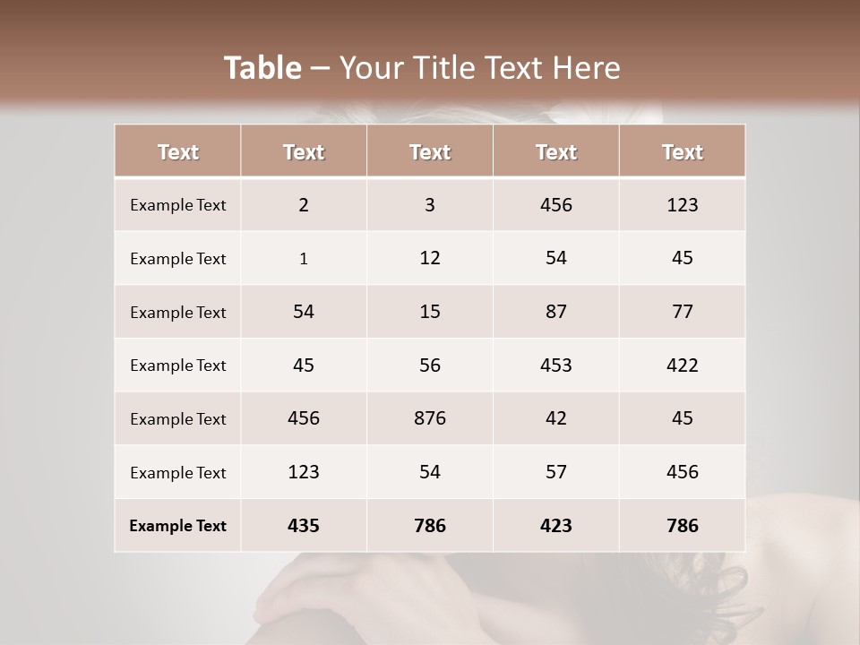 Hairstyle Caucasian Beauty PowerPoint Template