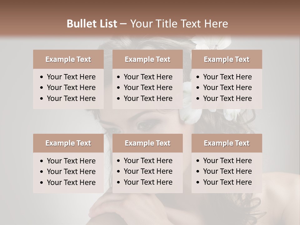 Hairstyle Caucasian Beauty PowerPoint Template