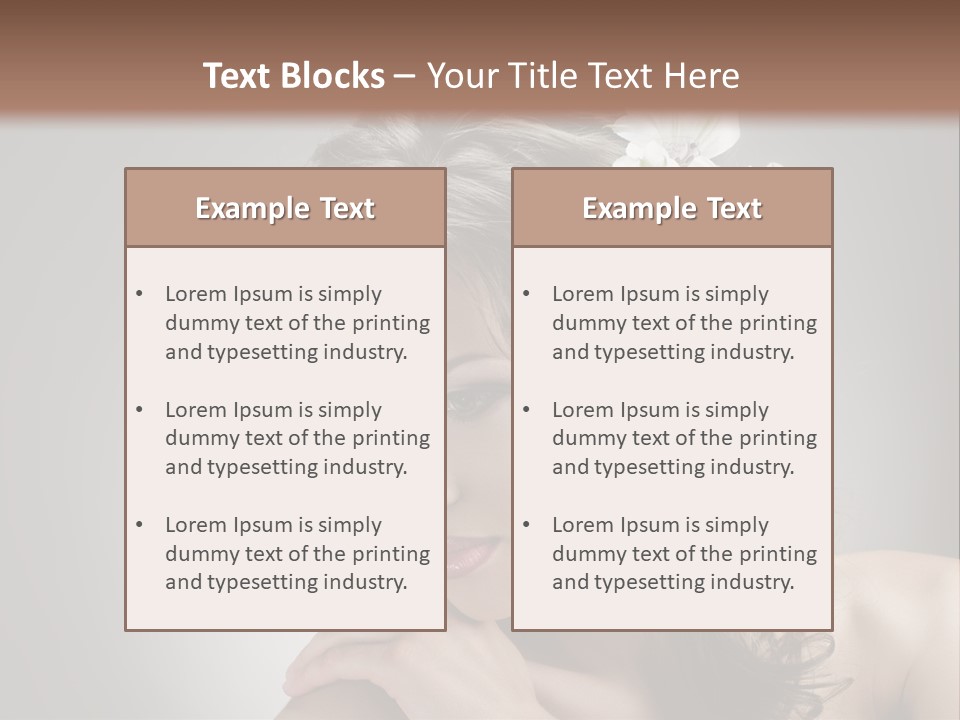 Hairstyle Caucasian Beauty PowerPoint Template