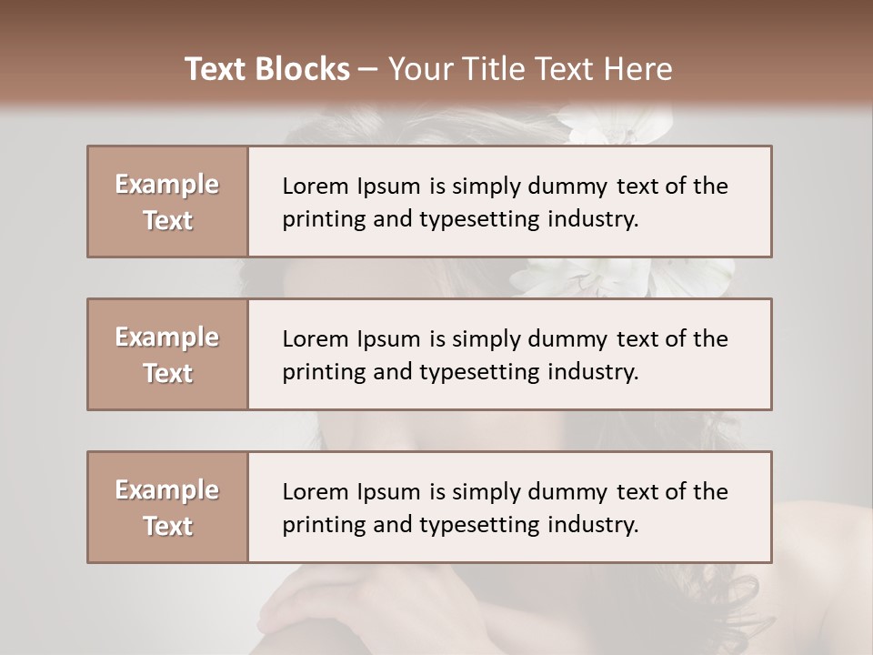 Hairstyle Caucasian Beauty PowerPoint Template