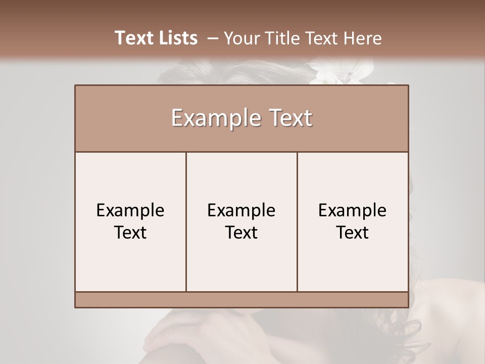 Hairstyle Caucasian Beauty PowerPoint Template