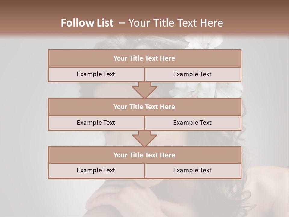 Hairstyle Caucasian Beauty PowerPoint Template