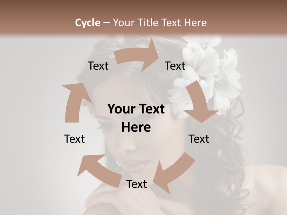 Hairstyle Caucasian Beauty PowerPoint Template
