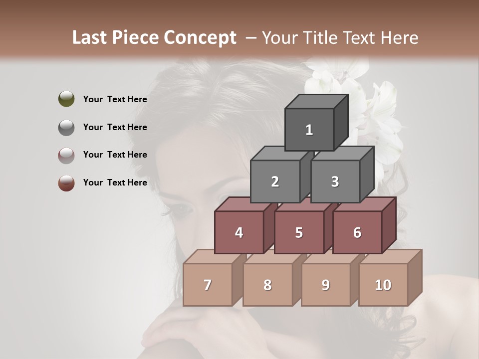 Hairstyle Caucasian Beauty PowerPoint Template