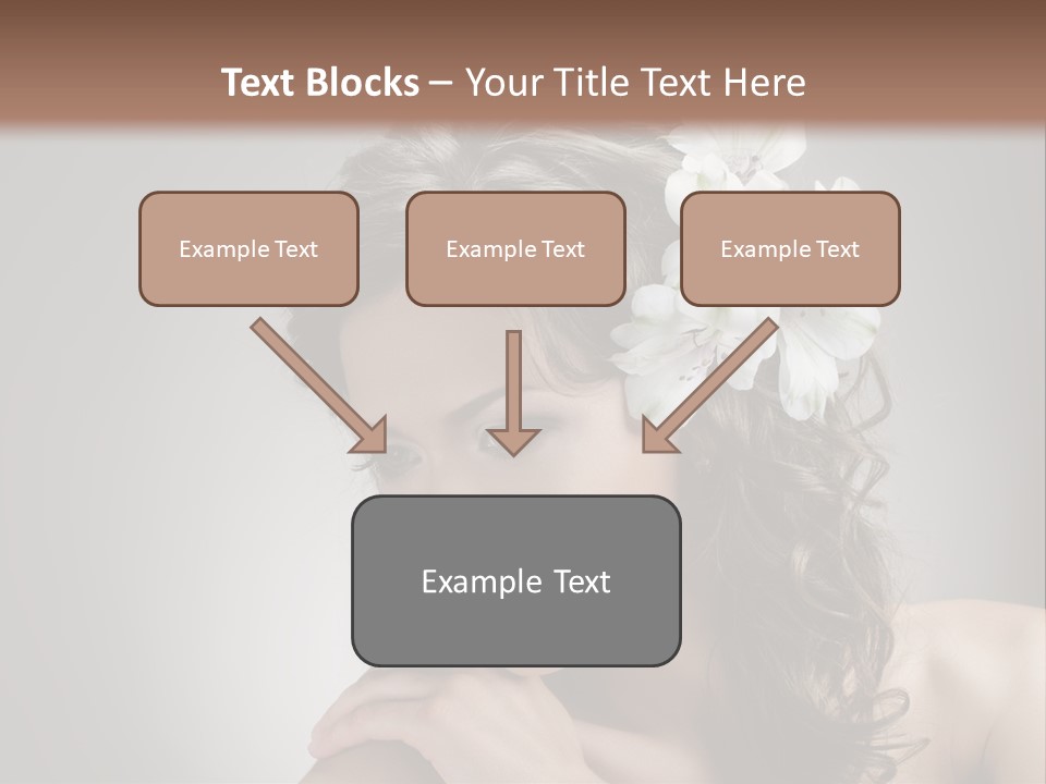 Hairstyle Caucasian Beauty PowerPoint Template